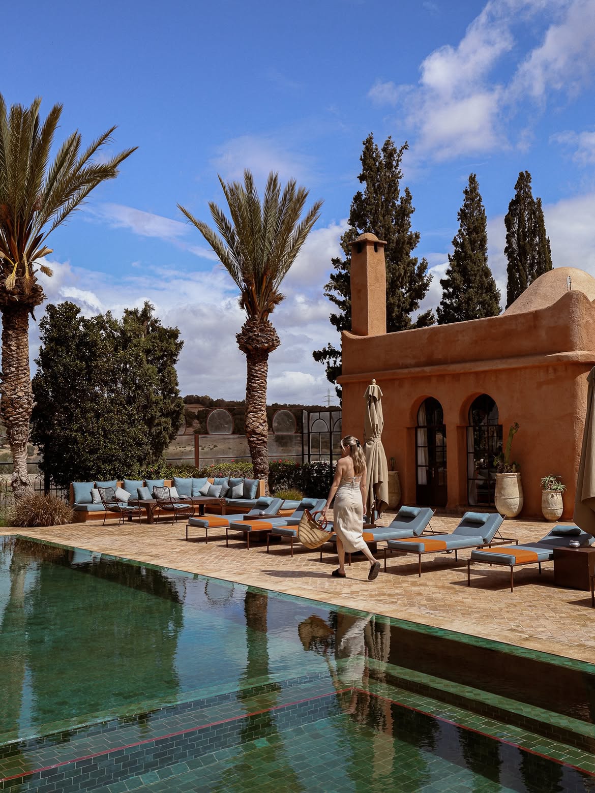 Moroccan garden and pool