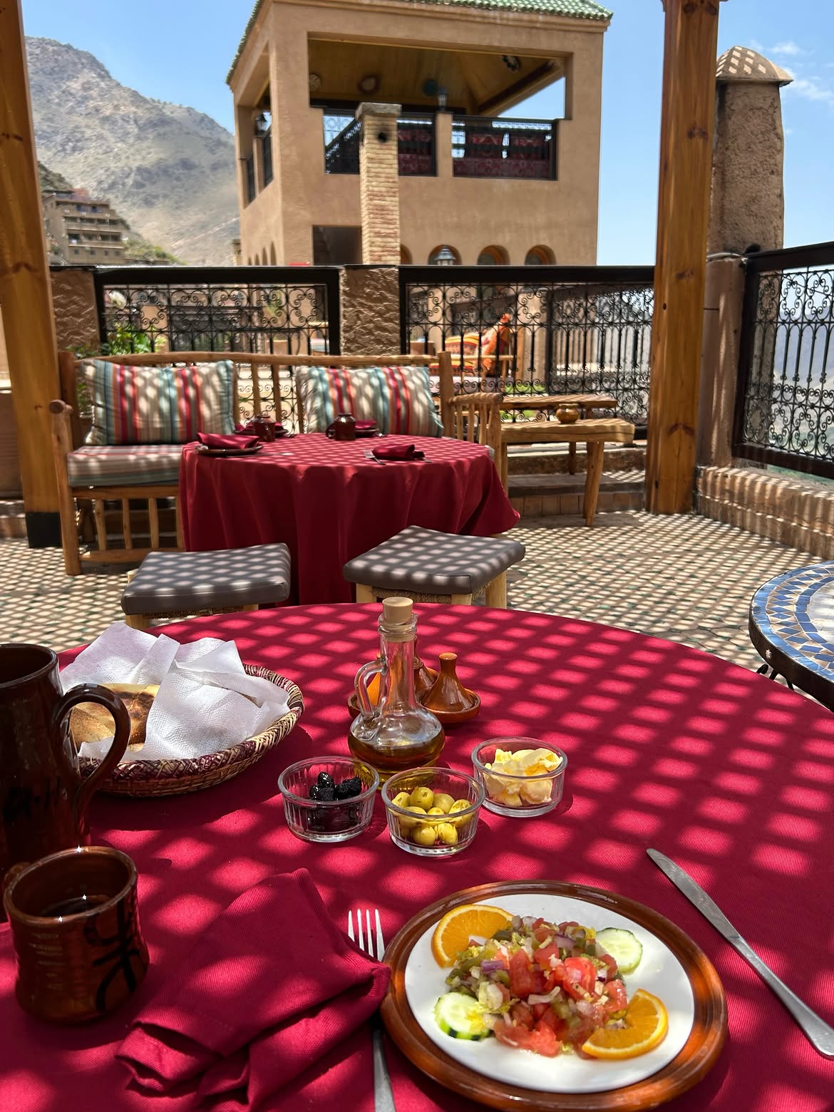 Lunch on a Moroccan roof terrace
